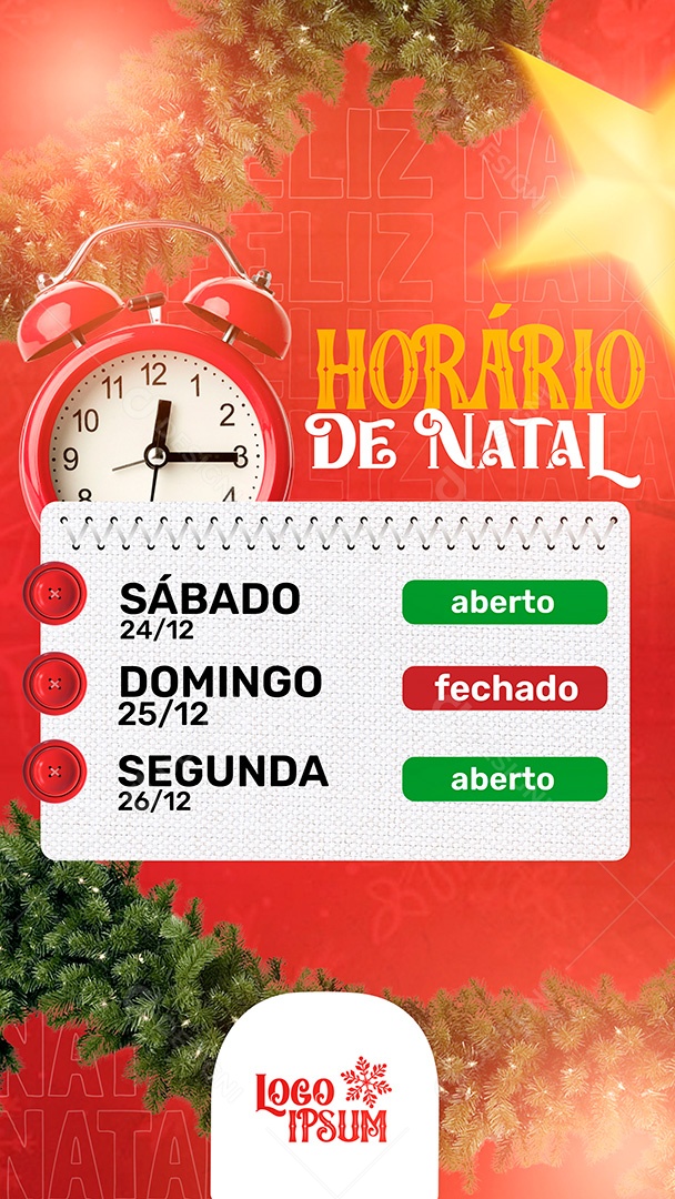 Post Hours of Operation Christmas Stories PSD Social Media Editable PSD
