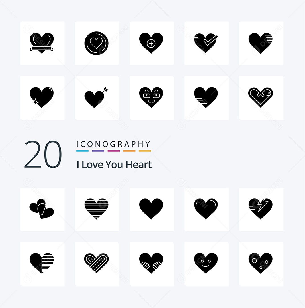 Pacote de Ícones e Elementos Vetores EPS