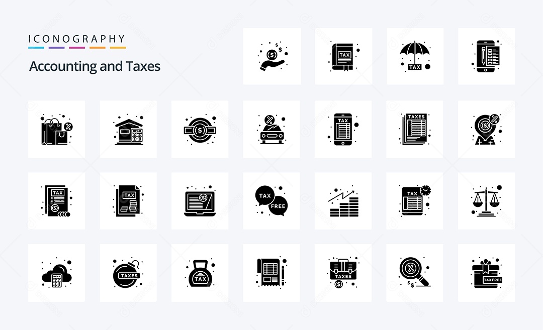 Pacote de Ícones e Elementos Vetores EPS