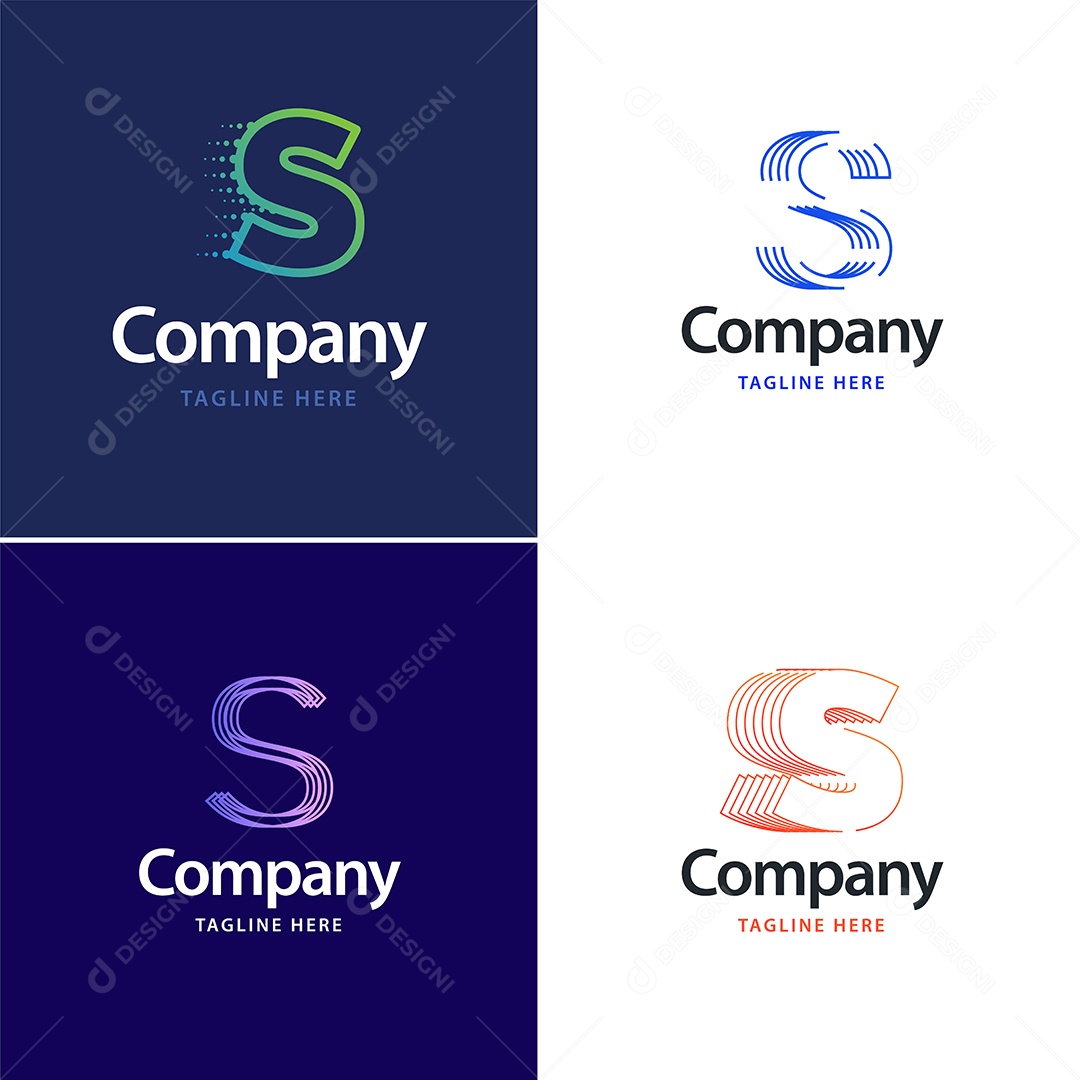 Logo S Personalizada Logotipos Modernos AI Editável