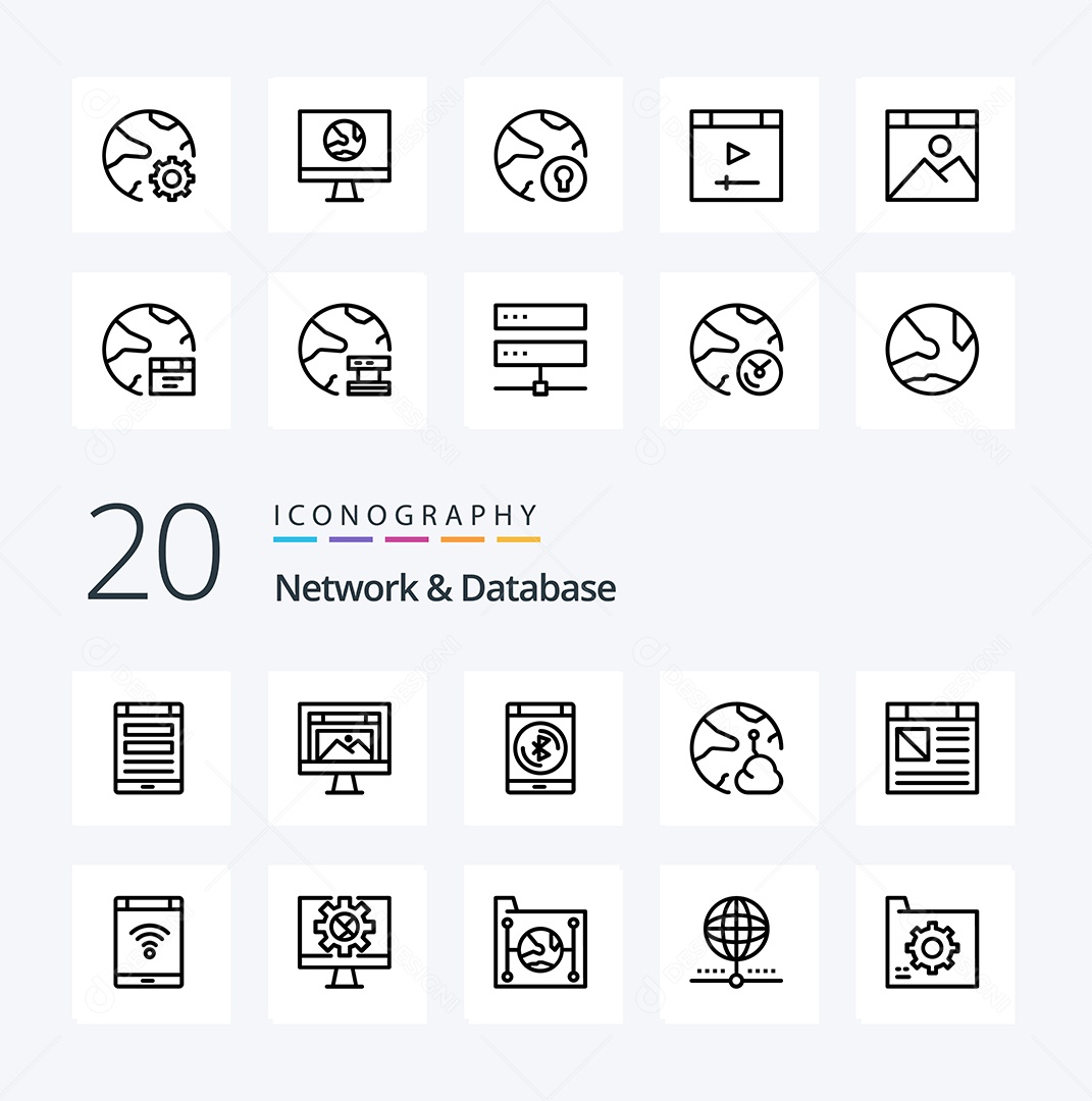 Pacote de Ícones e Elementos Vetores EPS