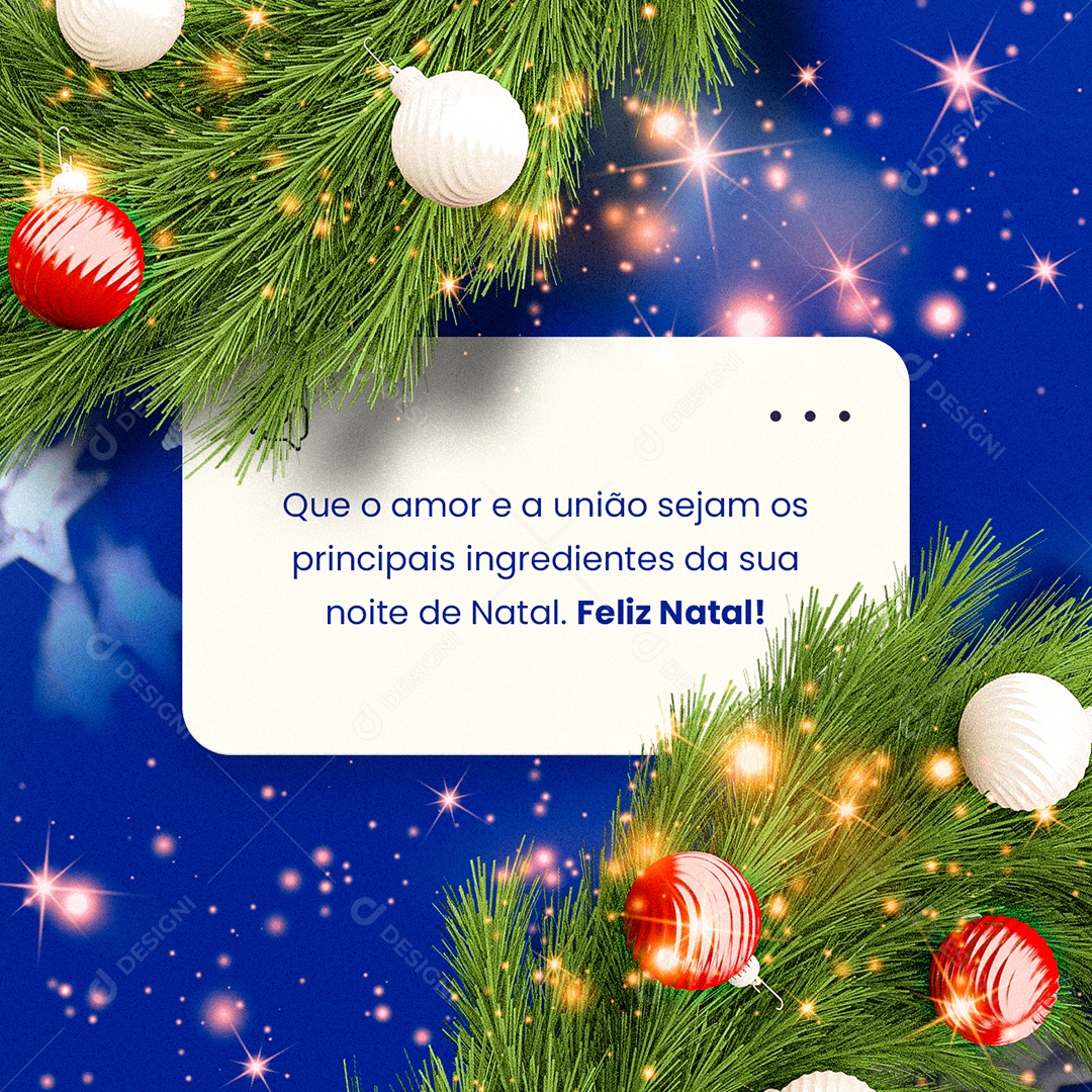 Que o Amor e a União Sejam os Principais Frase de Natal Social Media PSD Editável