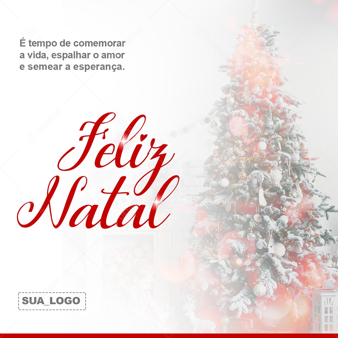 Post Feliz Natal PSD Social Media PSD Editável