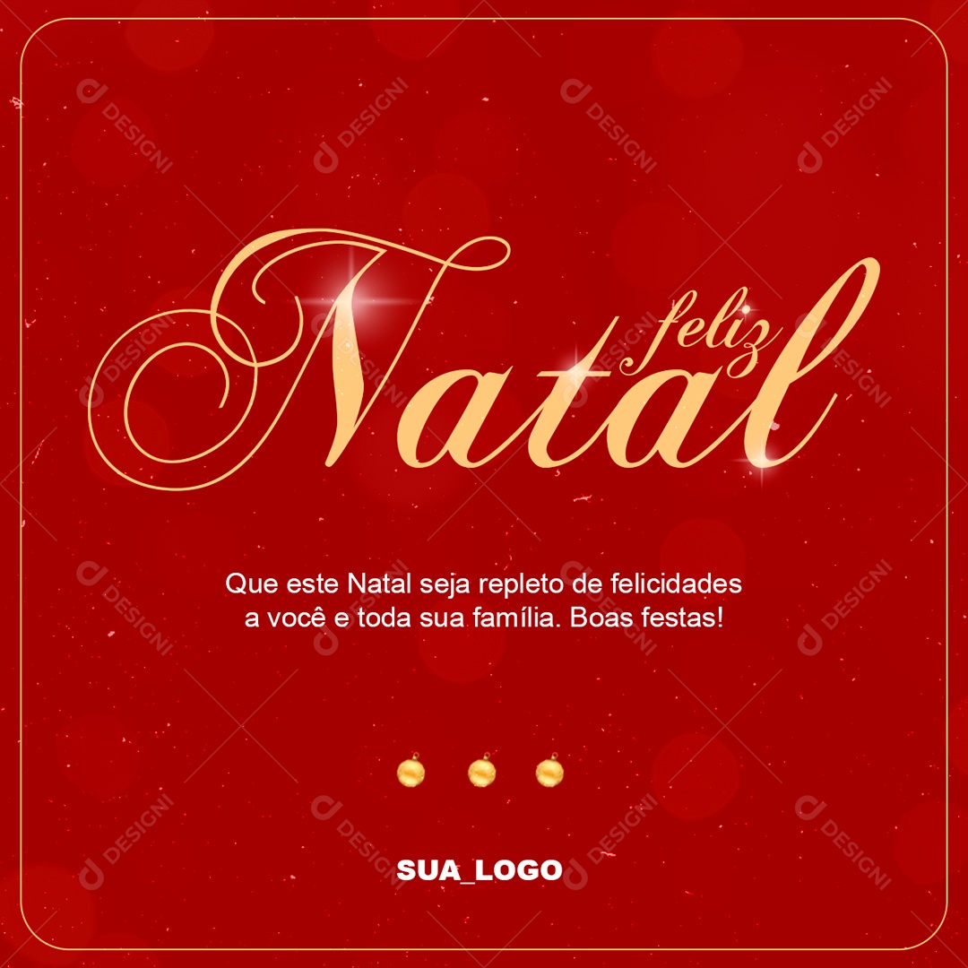 Post Feliz Natal PSD Social Media PSD Editável