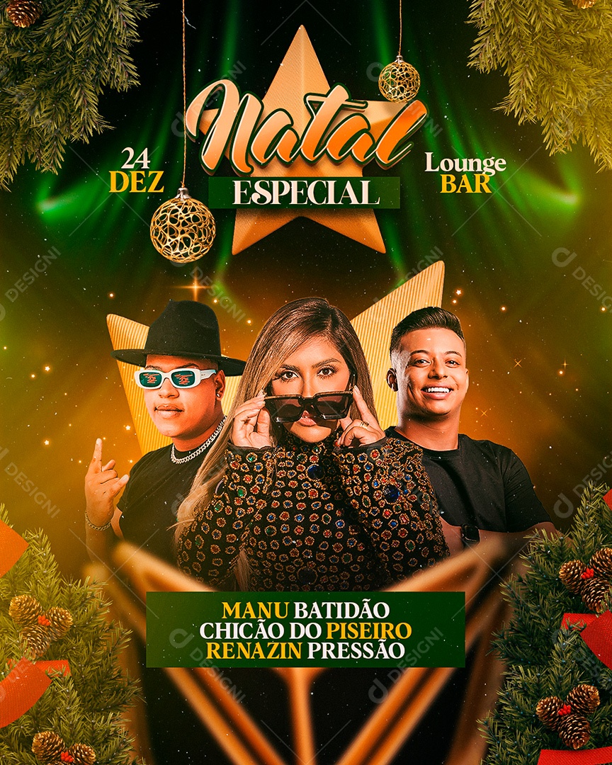 Post Festa de Natal Especial Social Media PSD Editável