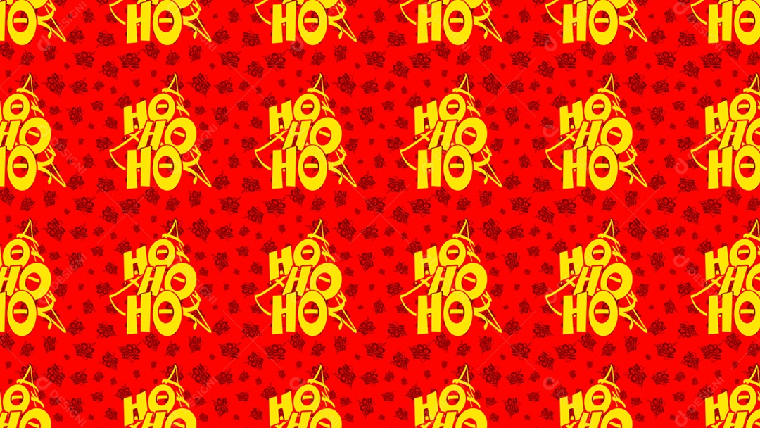 Pattern Padrões Geométricos Texto Natalino Ho Ho Ho Em Fundo Vermelho Vetor AI + PAT