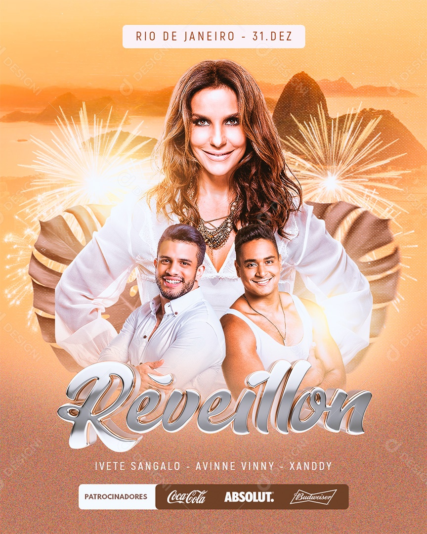 Post Réveillon Ivete Sangalo Social Media PSD Editável