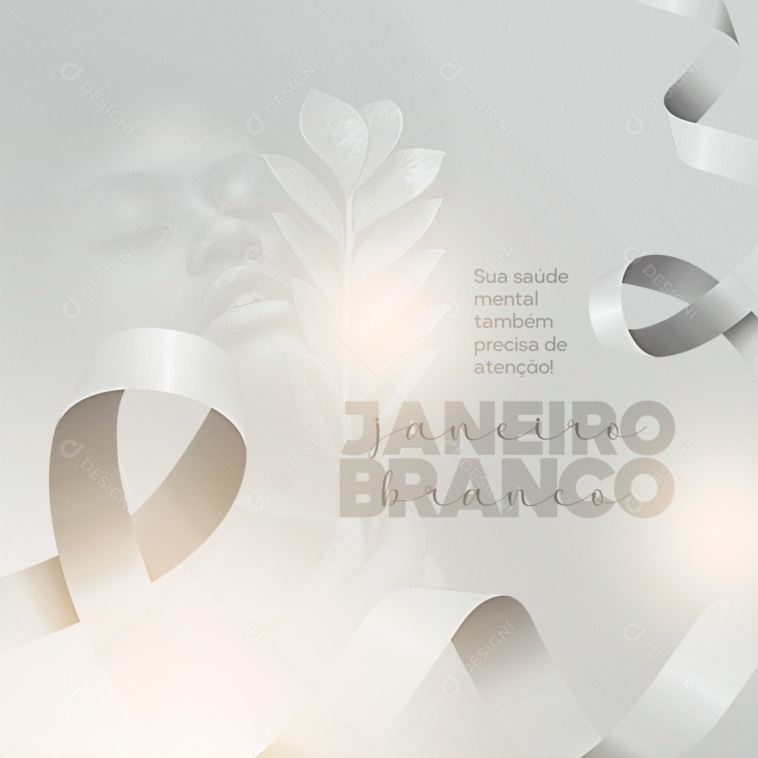 Post Janeiro Branco Social Mês da Conscientização Sobre a Saúde Mental