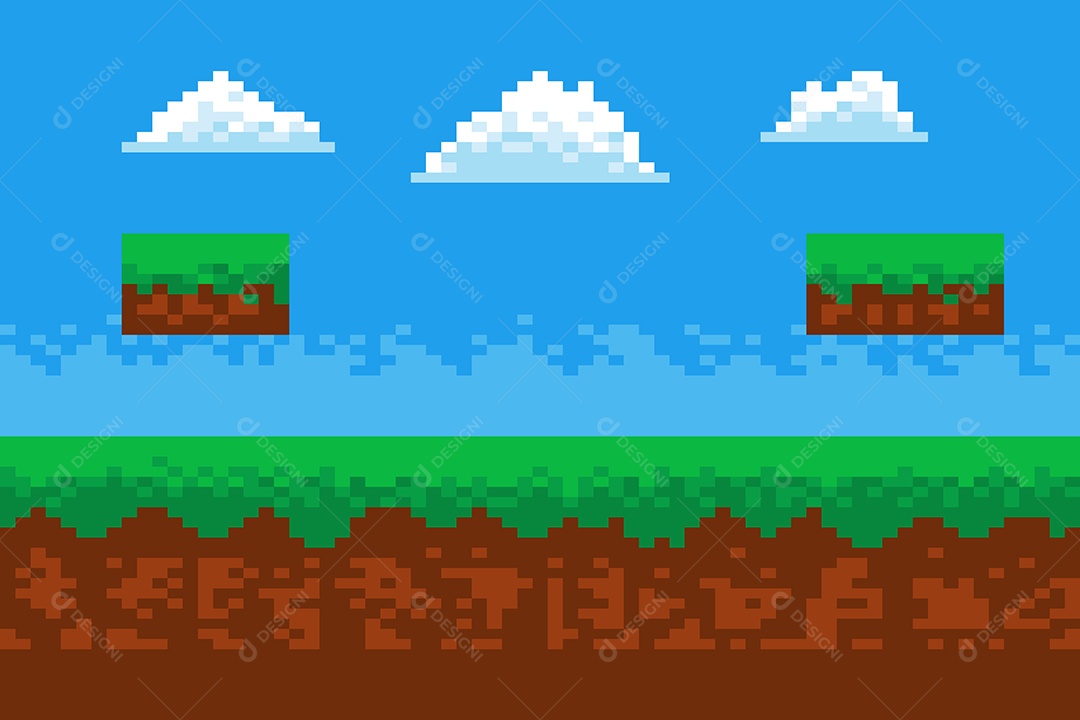 Jogo de Arcade de Paisagens Das Terras Altas EPS Editável