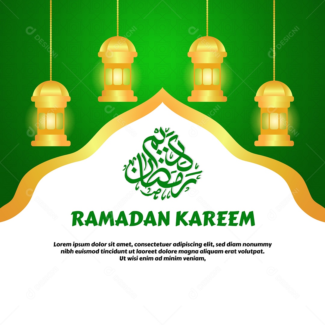 Saudação Ramadan Kareem EPS Editável