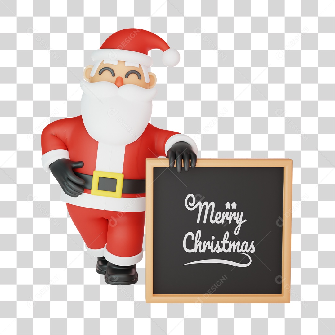 Papai Noel Elemento 3D PNG Transparente