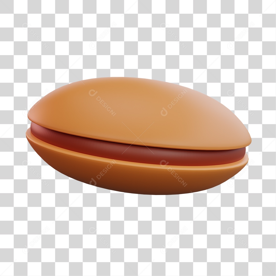 Dorayaki Doce Japonês Elemento 3D PNG Transparente