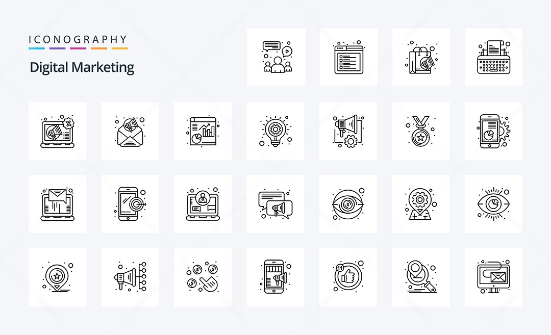 Pacote de Ícones e Elementos Vetores EPS