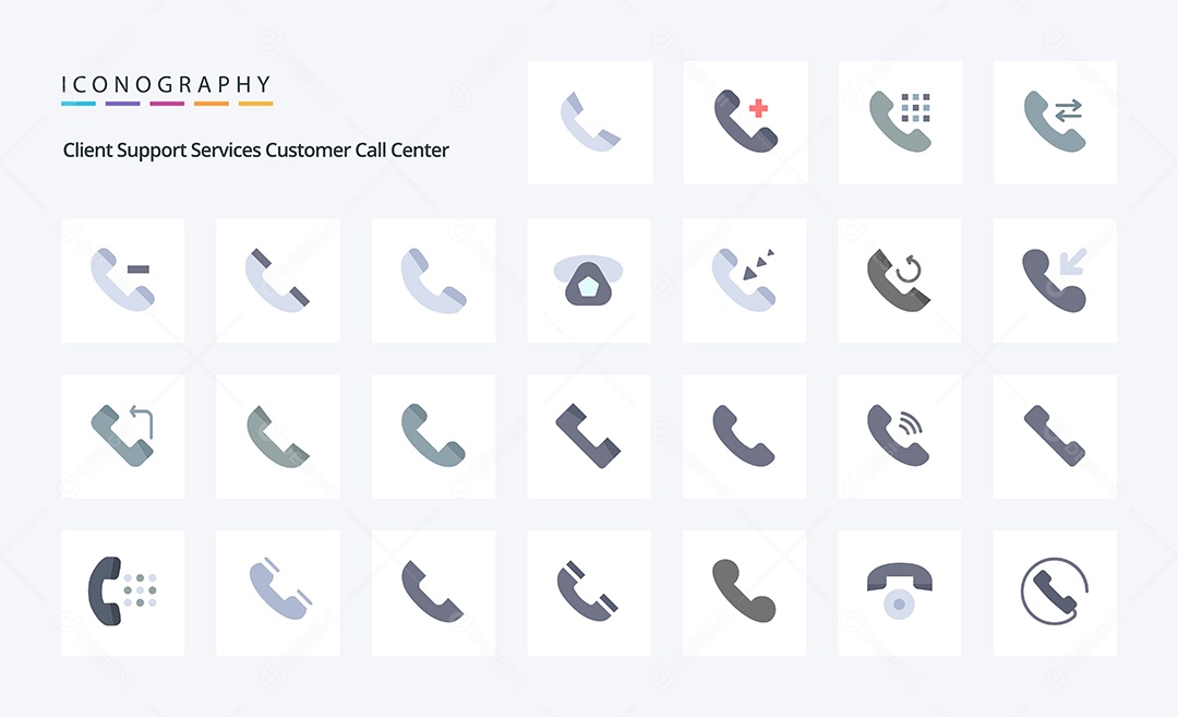Pacote de Ícones e Elementos De Telefone Vetores EPS