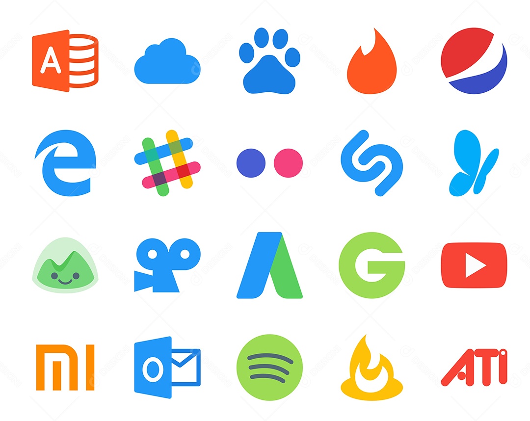 Pacote de Ícones Mídia Social Vetor EPS