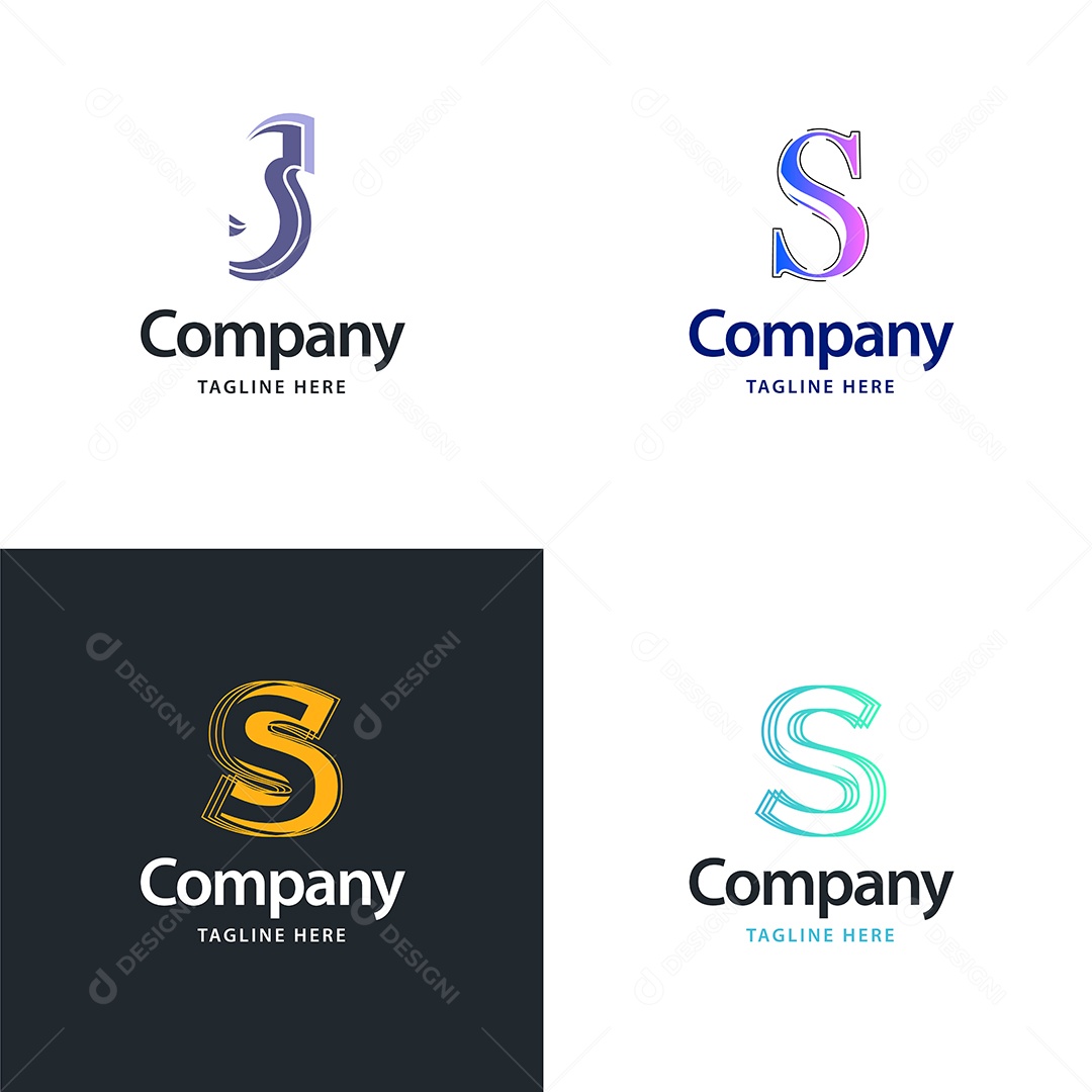 Logo S Personalizada Logotipos Modernos AI Editável