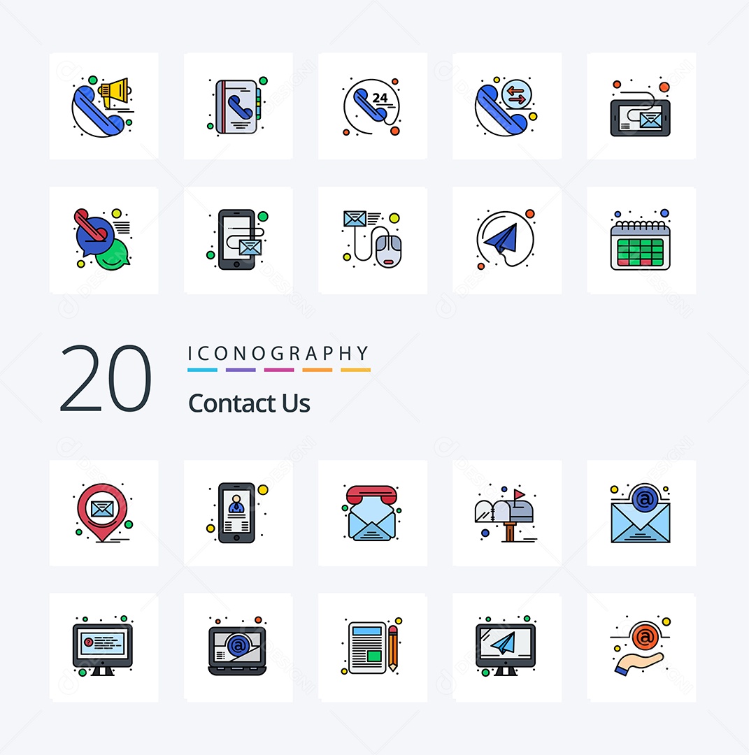 Pacote de Ícones e Elementos Vetores EPS