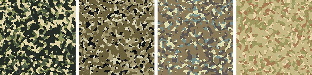 Conjunto de Fundo de Camuflagem Vetor EPS