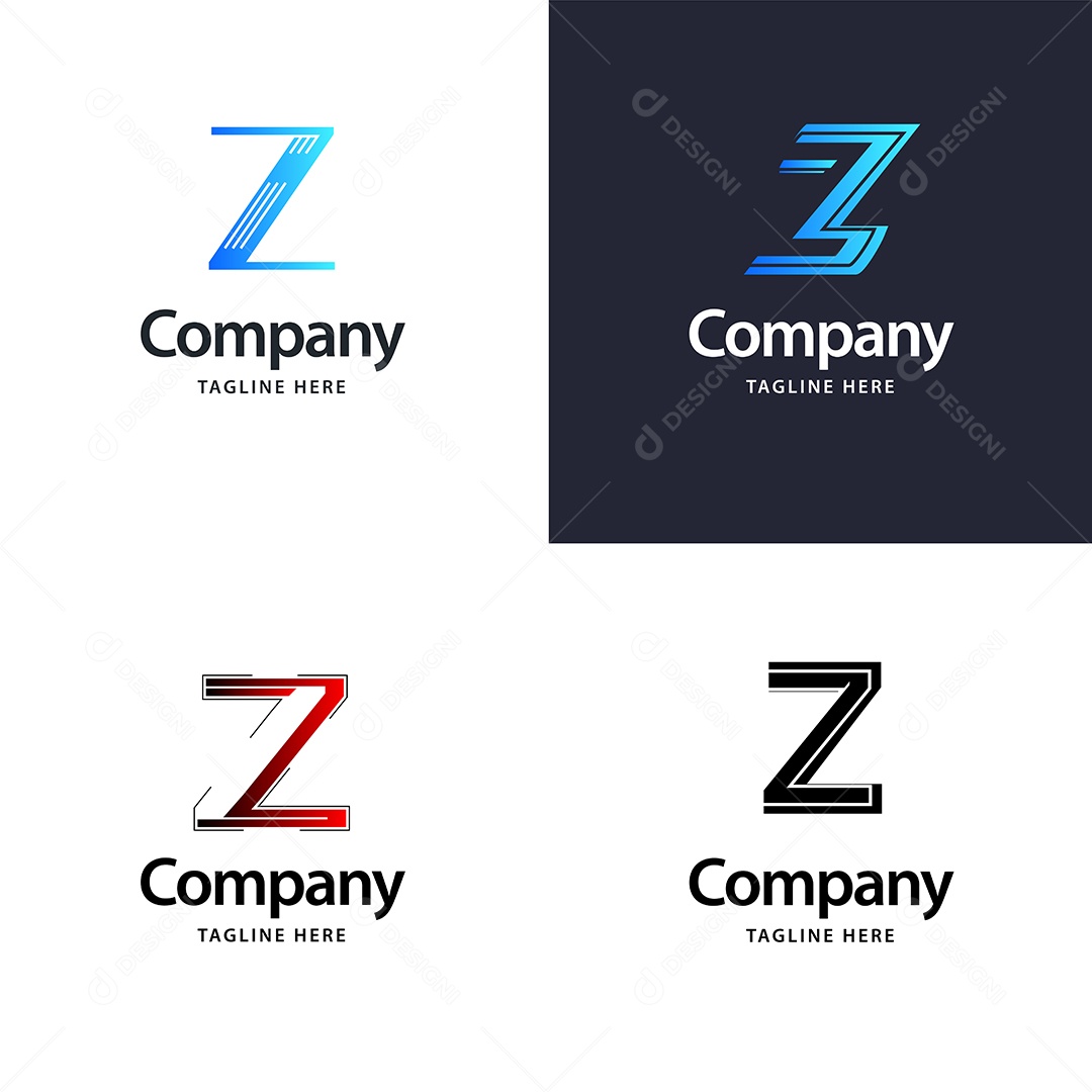 Logo Z Personalizada Logotipos Modernos AI Editável