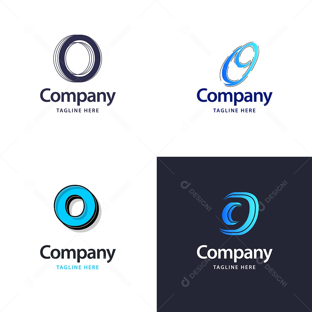 Logo O Personalizada Logotipos Modernos AI Editável