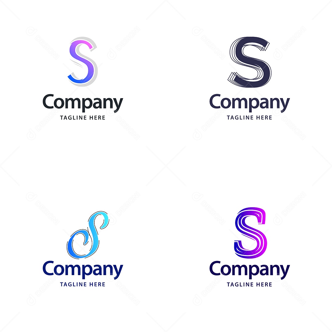 Logo S Personalizada Logotipos Modernos AI Editável
