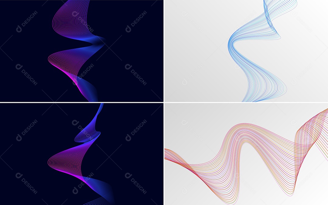 Conjunto de Padrões Geométricos de Linhas Vetor EPS