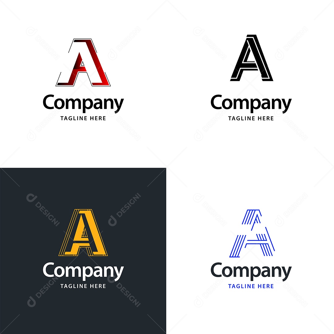 Logo A Personalizada Logotipos Modernos AI Editável