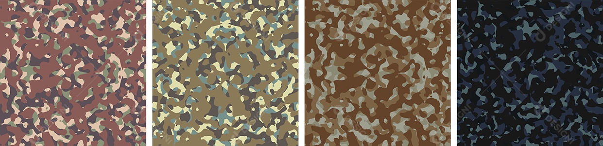 Conjunto de Fundo de Camuflagem Vetor EPS