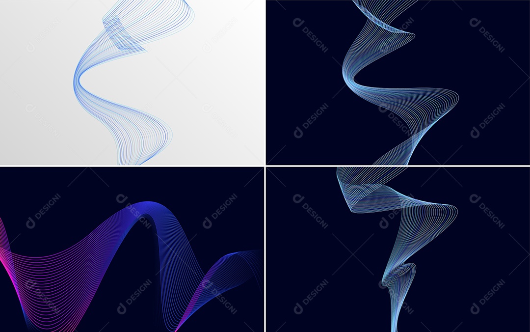 Conjunto de Padrões Geométricos de Linhas Vetor EPS