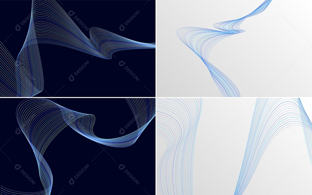 Conjunto de Padrões Geométricos de Linhas Vetor EPS