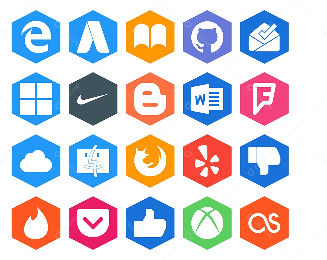 Pacote de Ícones Mídia Social Vetor EPS