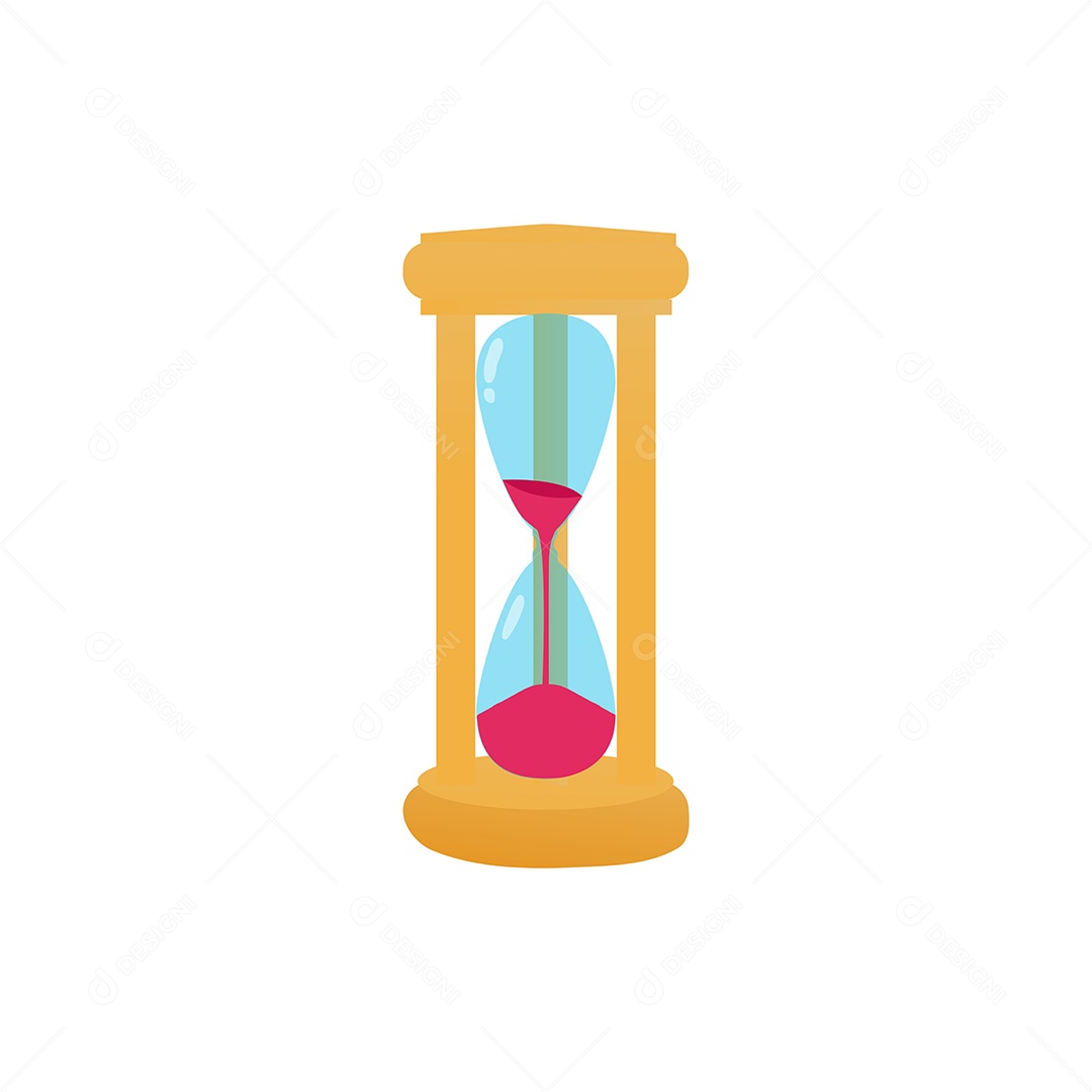 Illustration of Hourglass Editable EPS Vector