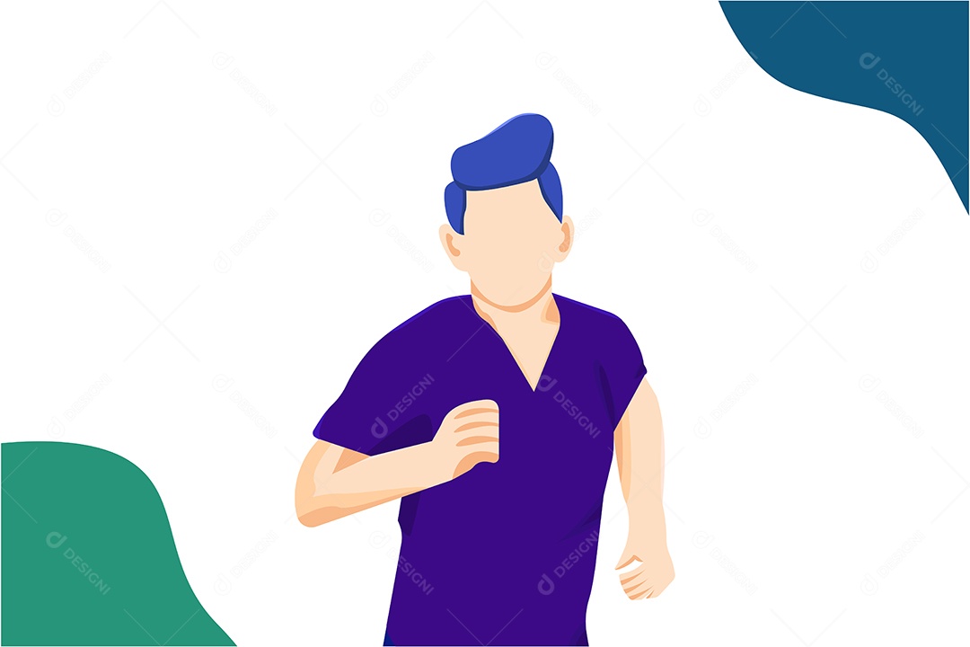 Ilustração de Homem Correndo Vetor EPS Editável