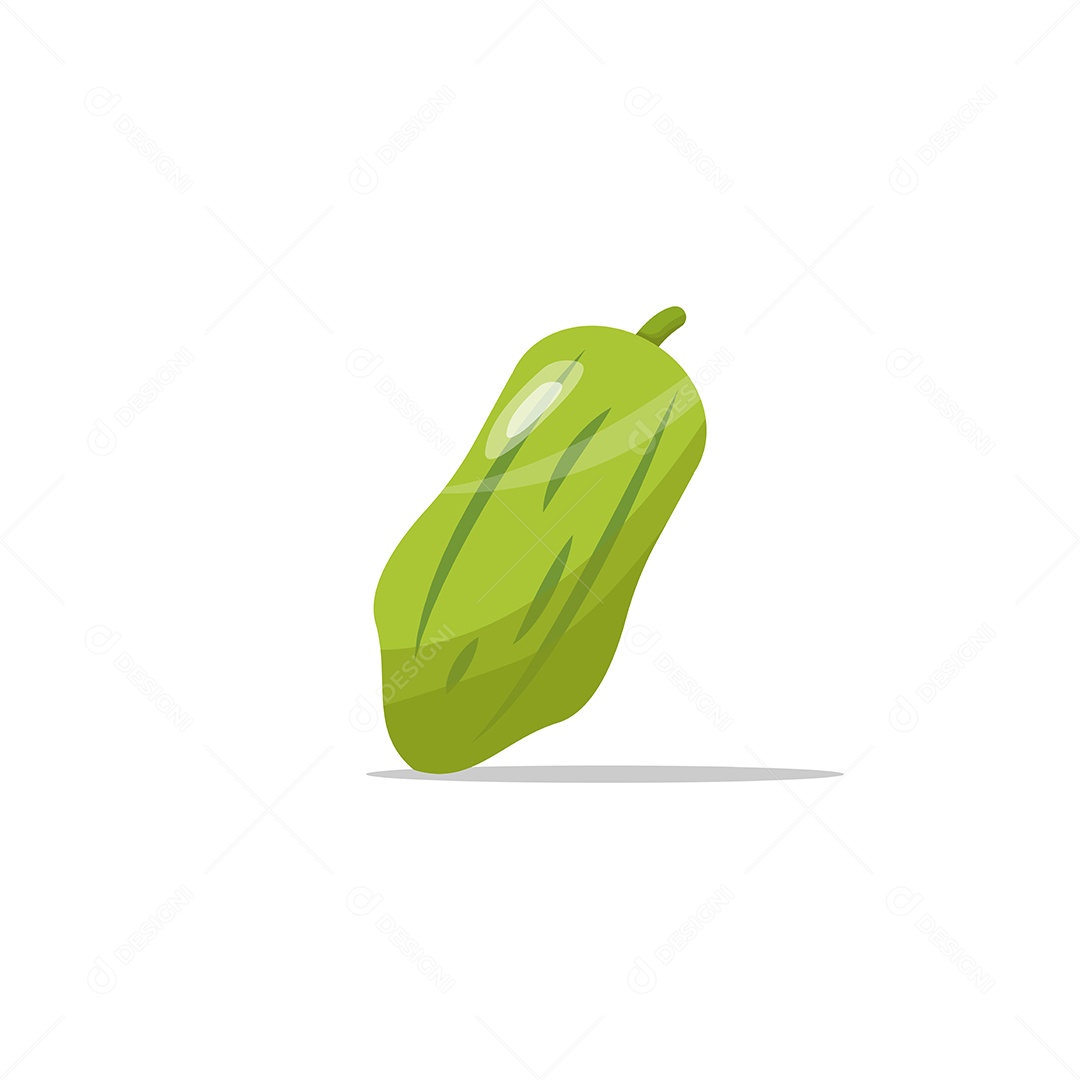 Ilustração de Fruta Verde Vetor EPS Editável