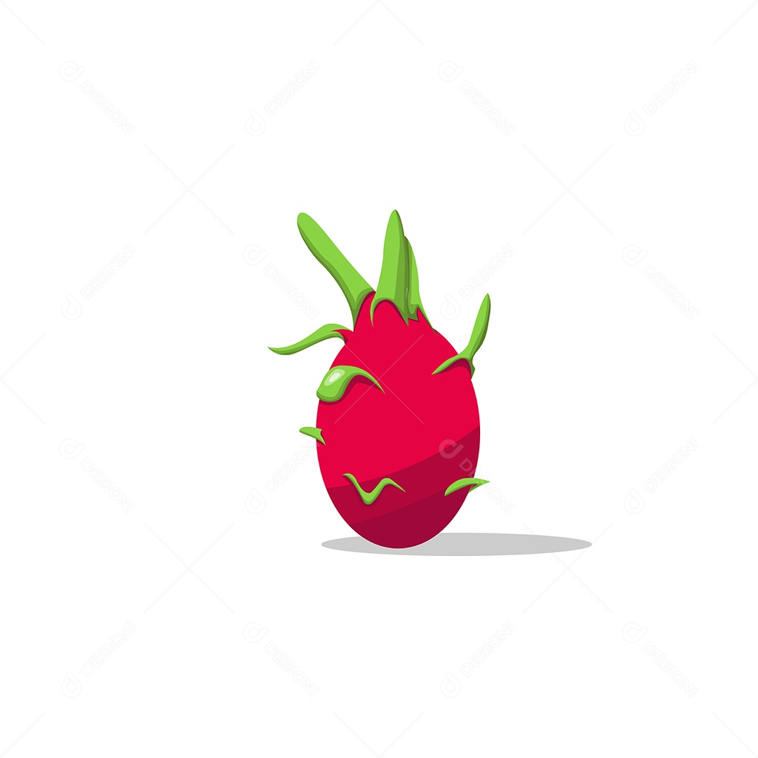 Ilustração de Fruta do Dragão Pitaya Vetor EPS Editável