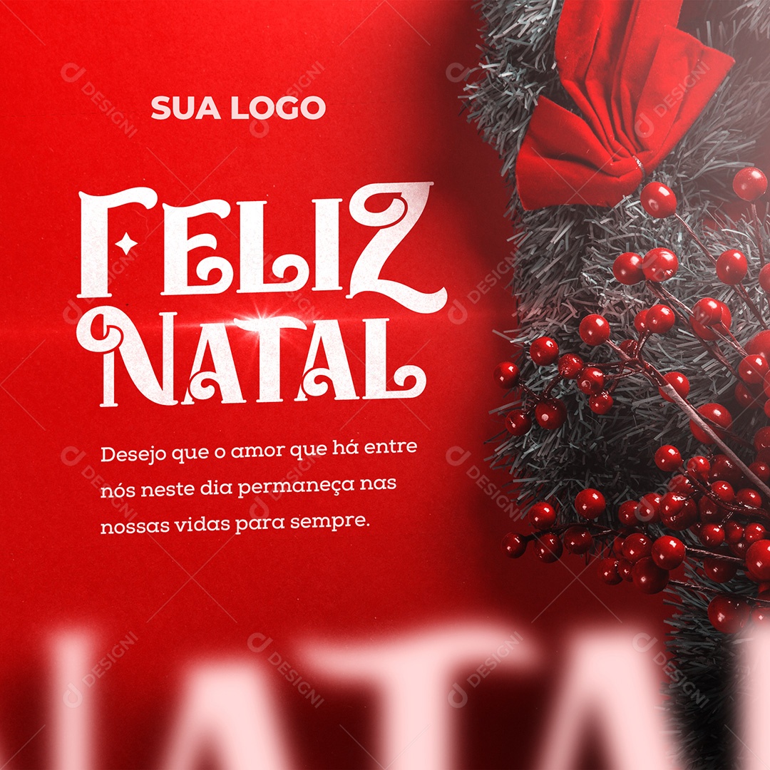 Post Feliz Natal PSD Social Media PSD Editável