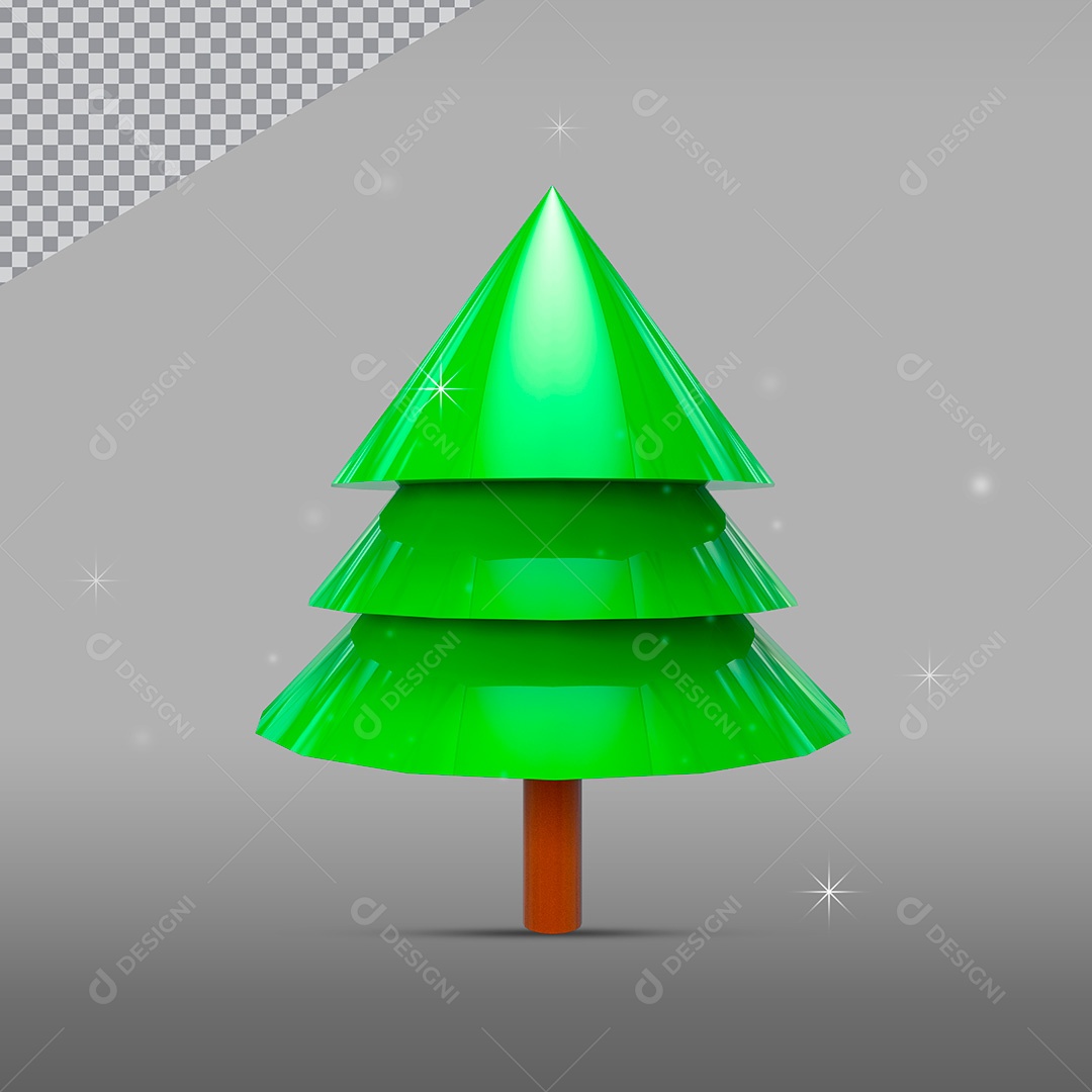 Elemento de Natal Árvore de Natal 3D PSD Para Composição