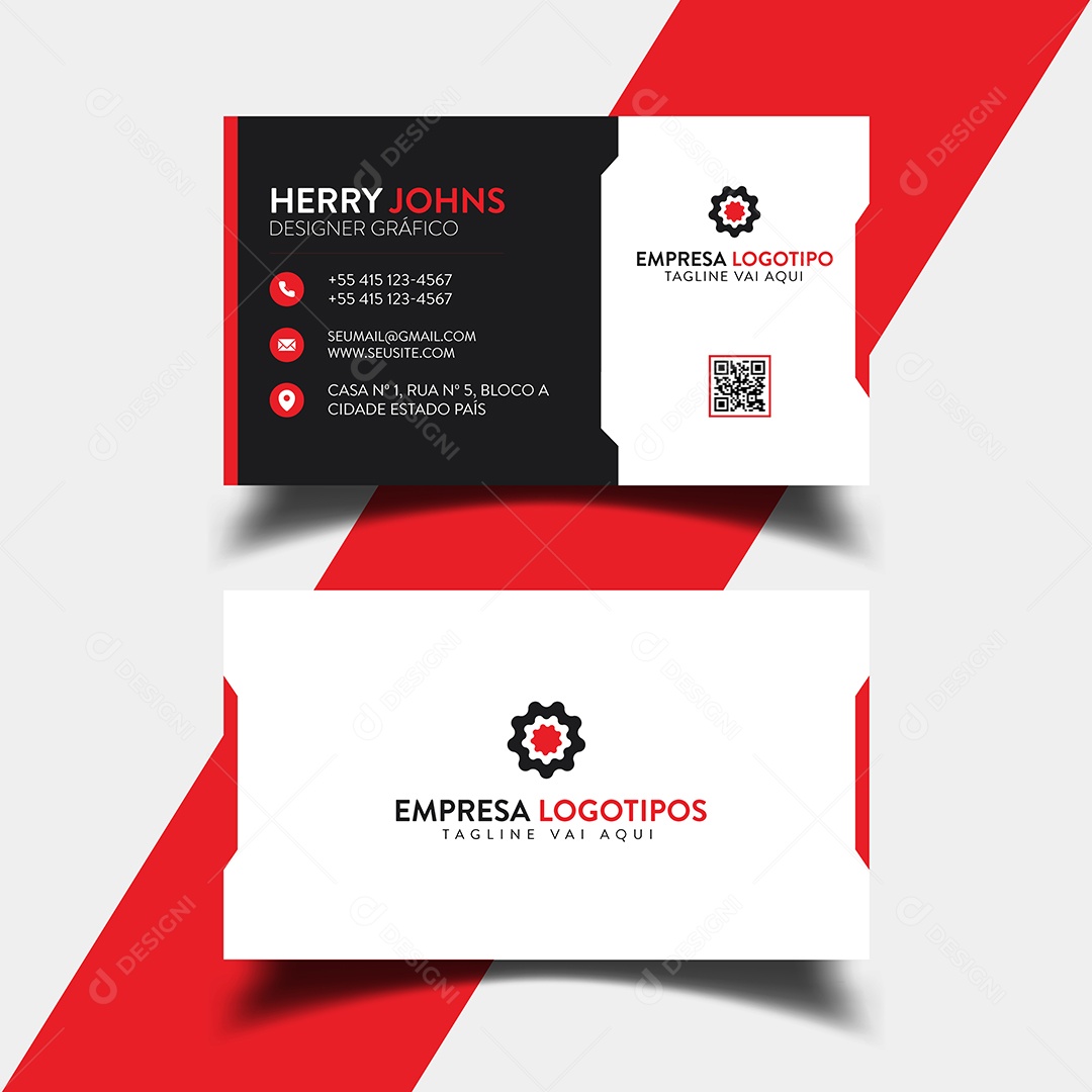 Modelo de Cartão de Visita Vetores EPS Editável