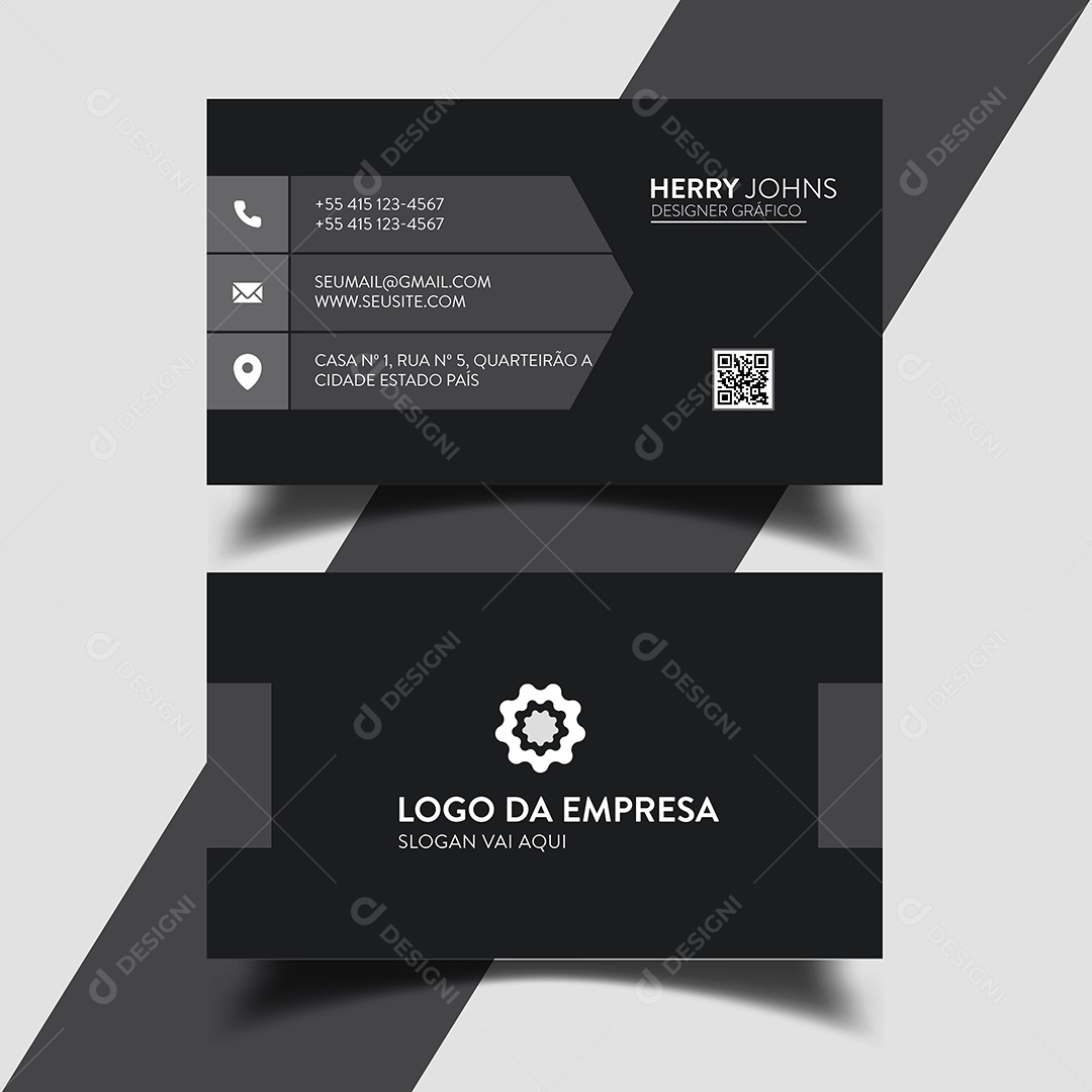 Modelo de Cartão de Visita Vetores EPS Editável