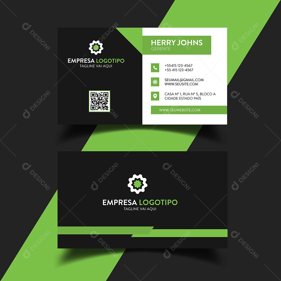 Modelo de Cartão de Visita Vetores EPS Editável