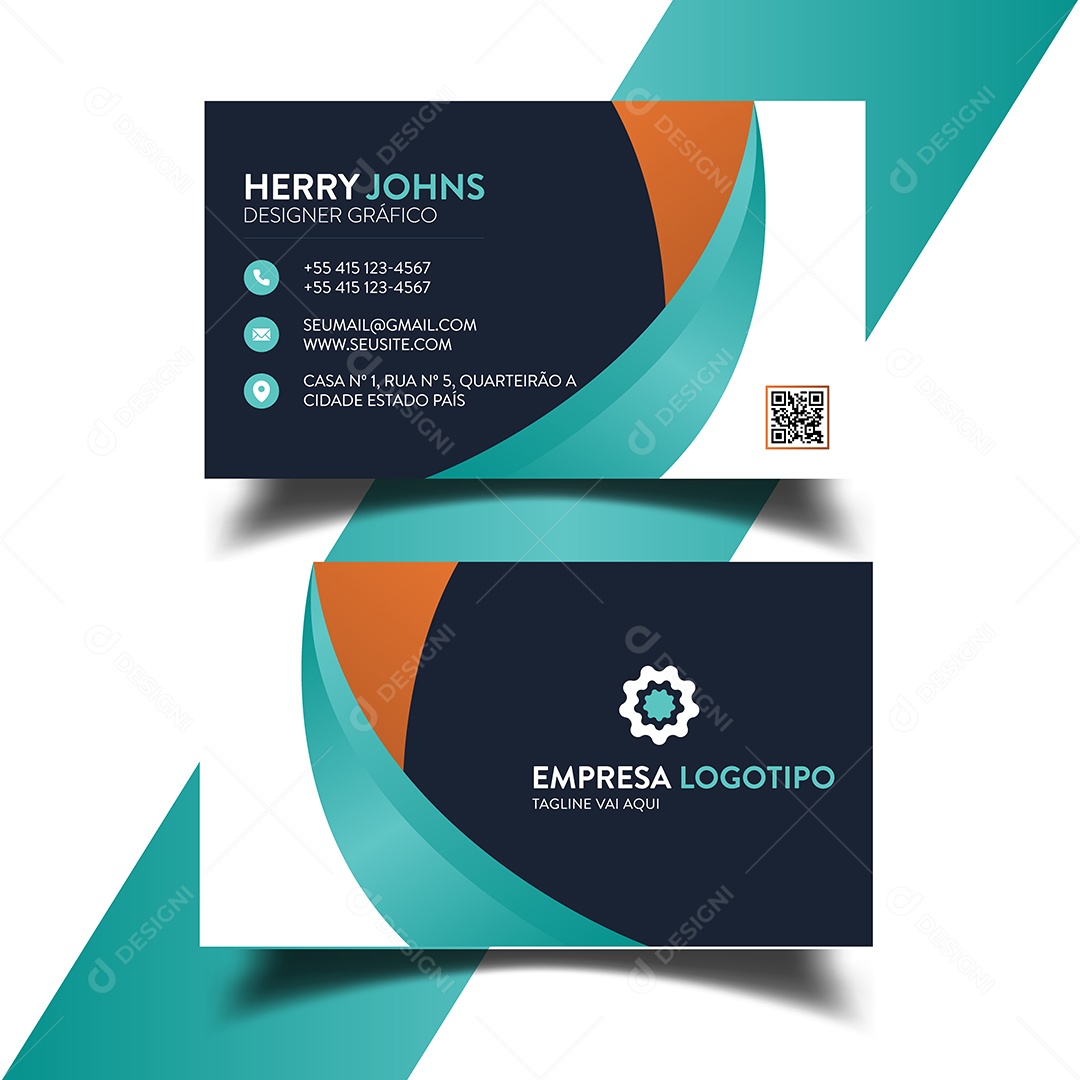 Modelo de Cartão de Visita Vetores EPS Editável