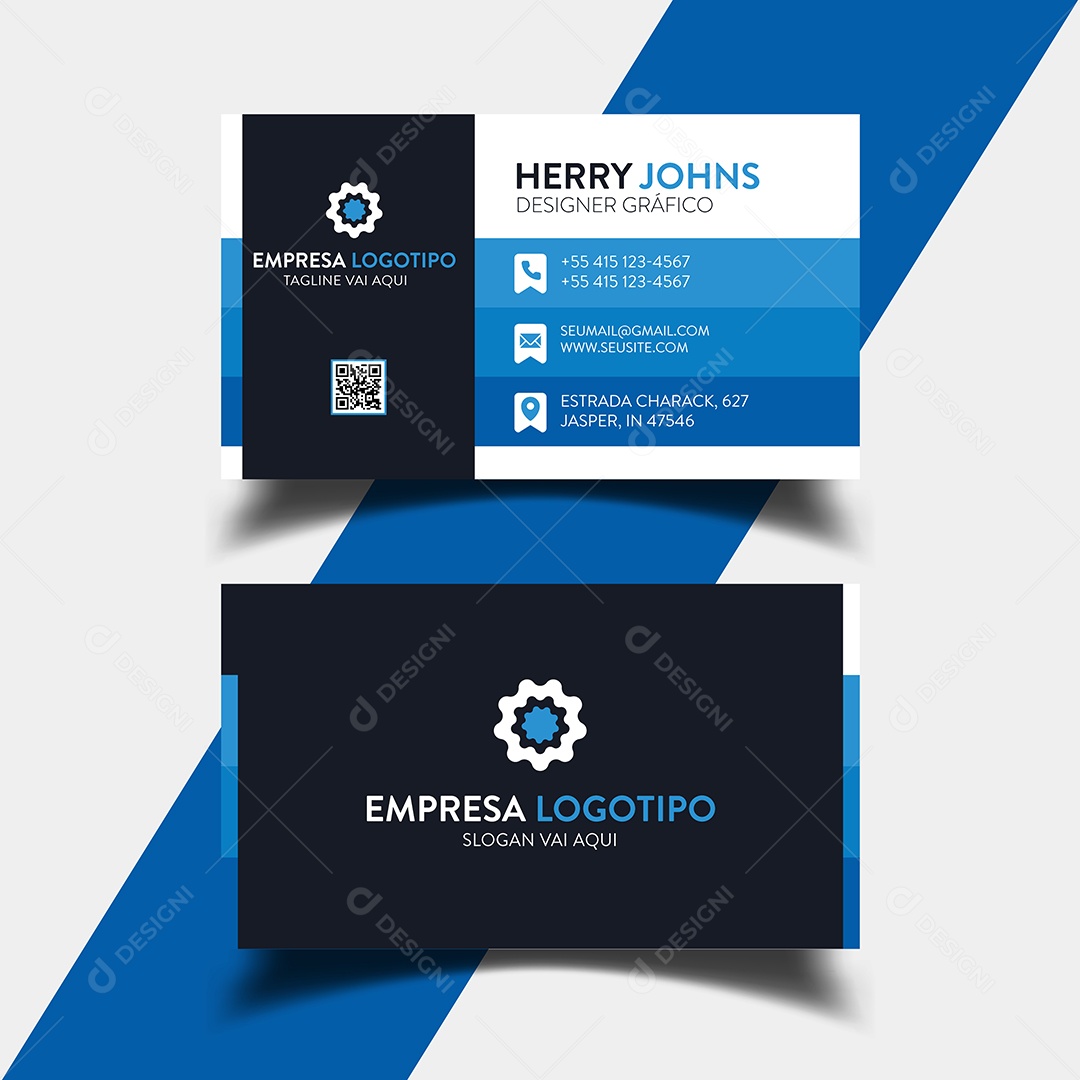 Modelo de Cartão de Visita Vetores EPS Editável