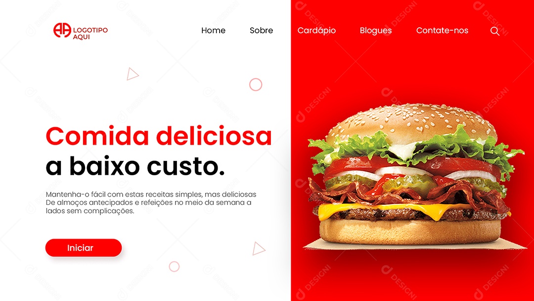 Story Comida Deliciosa a Baixo Custo Social Media PSD Editável