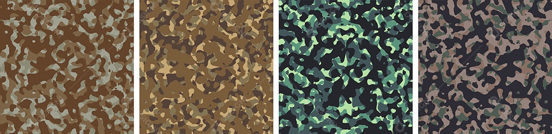 Conjunto De Fundo De Camuflagem Vetor EPS