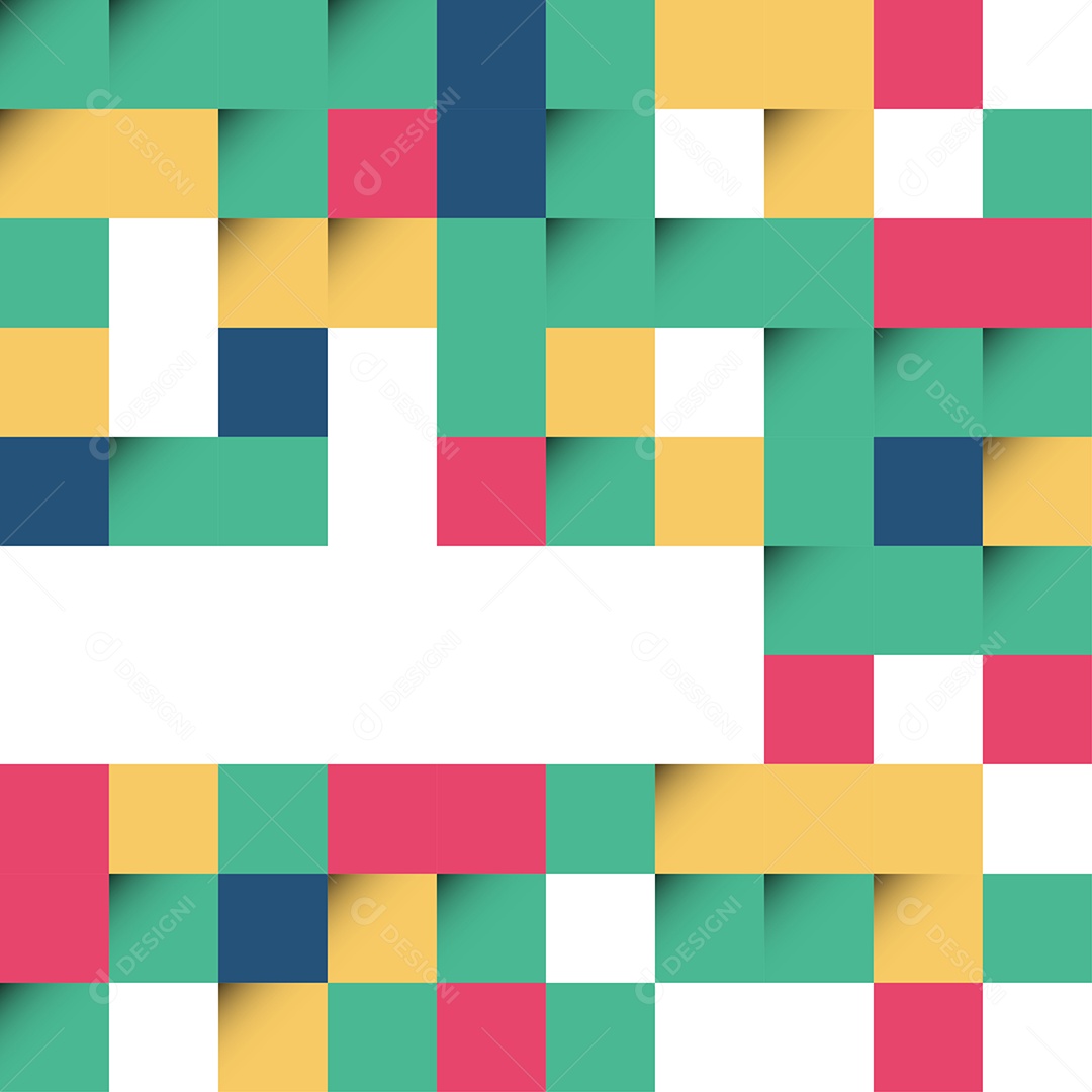 Fundo Isométrico Coloridos em Mosaico Vetor EPS