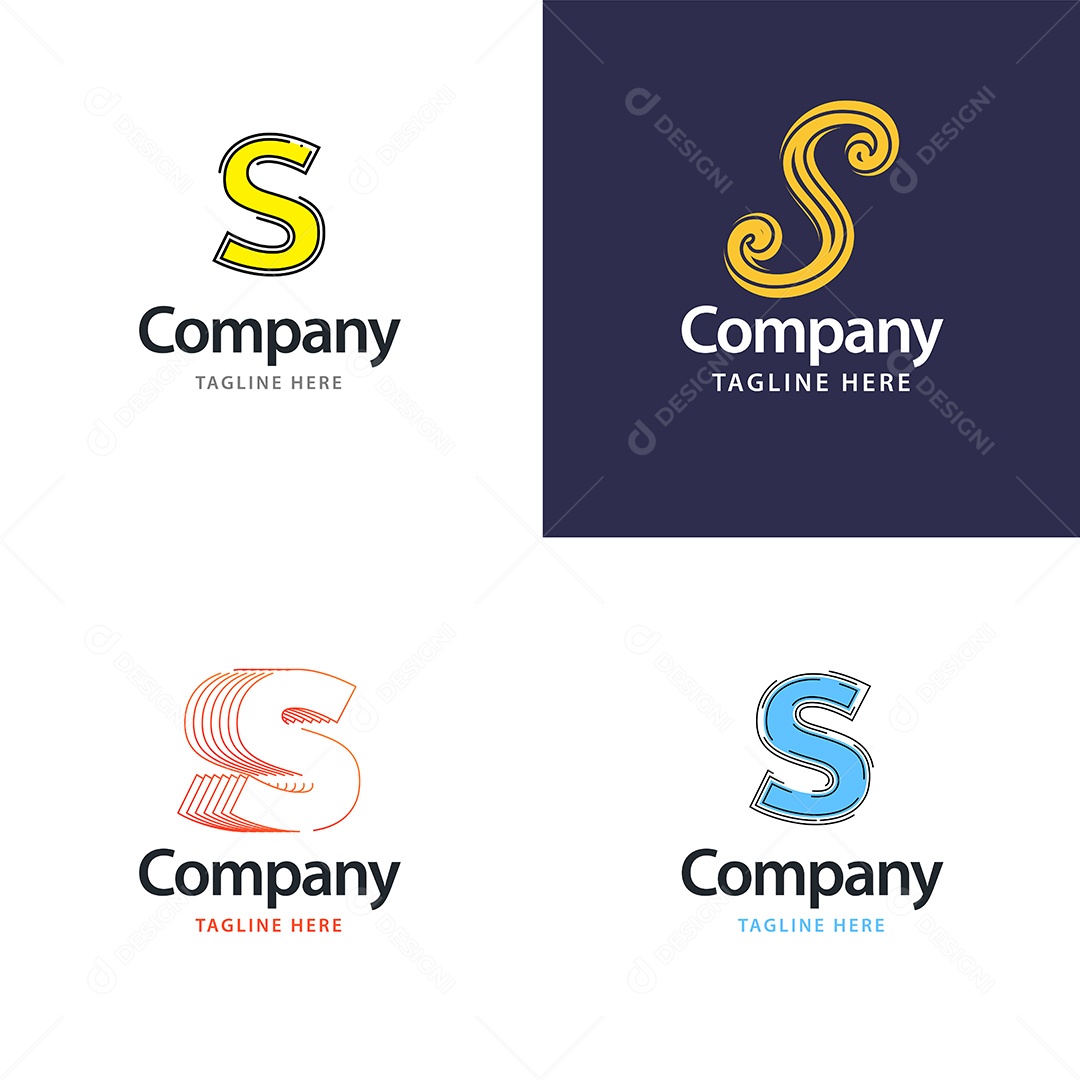 Logo S Logotipos Modernos Vetor EPS