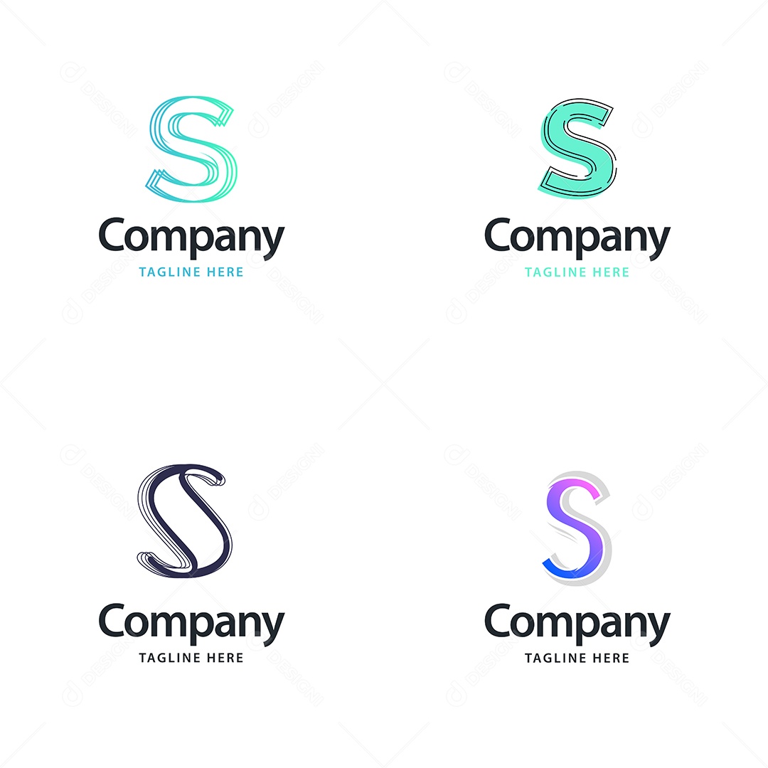 Logo S Logotipos Modernos Vetor EPS