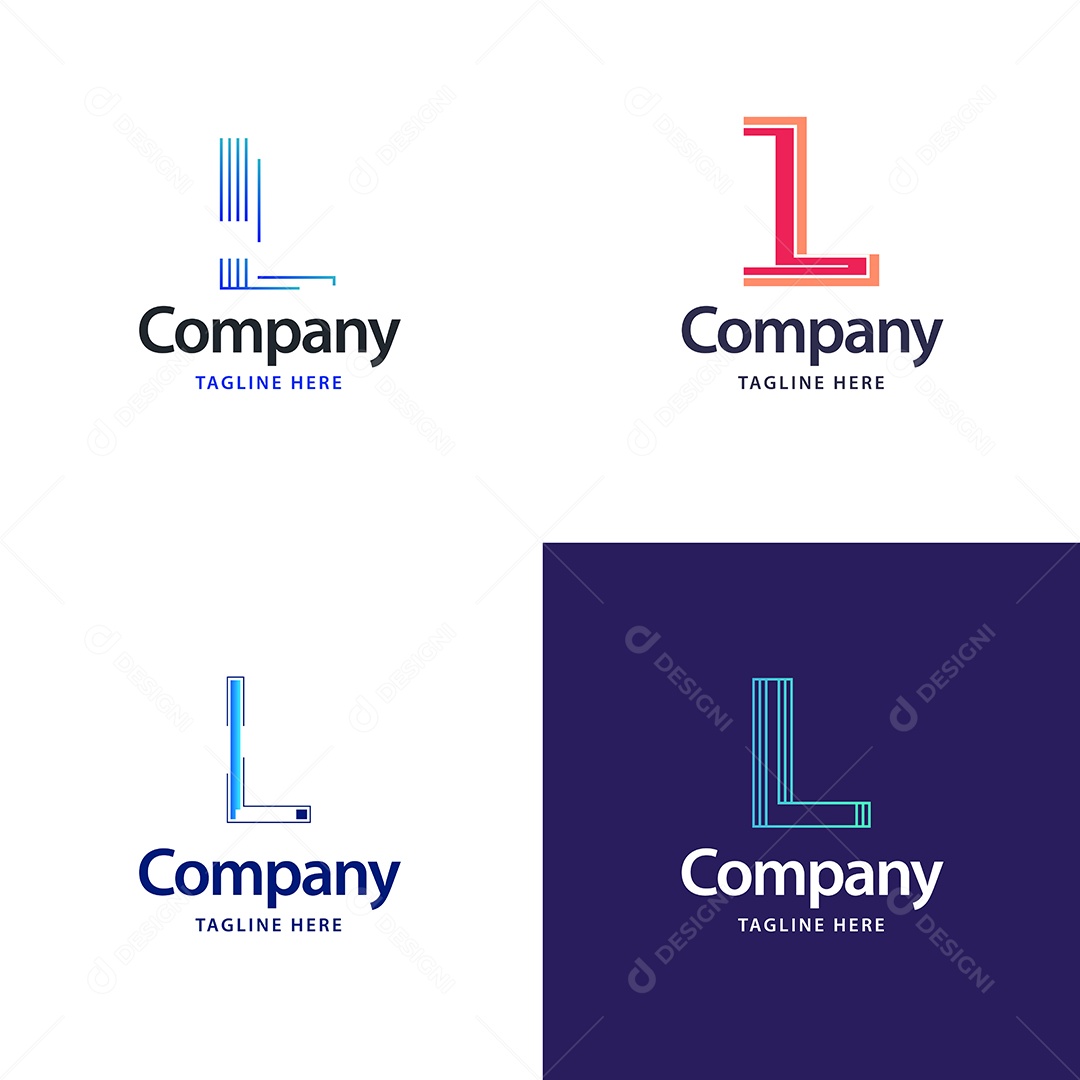Logo L Logotipos Modernos Vetor EPS