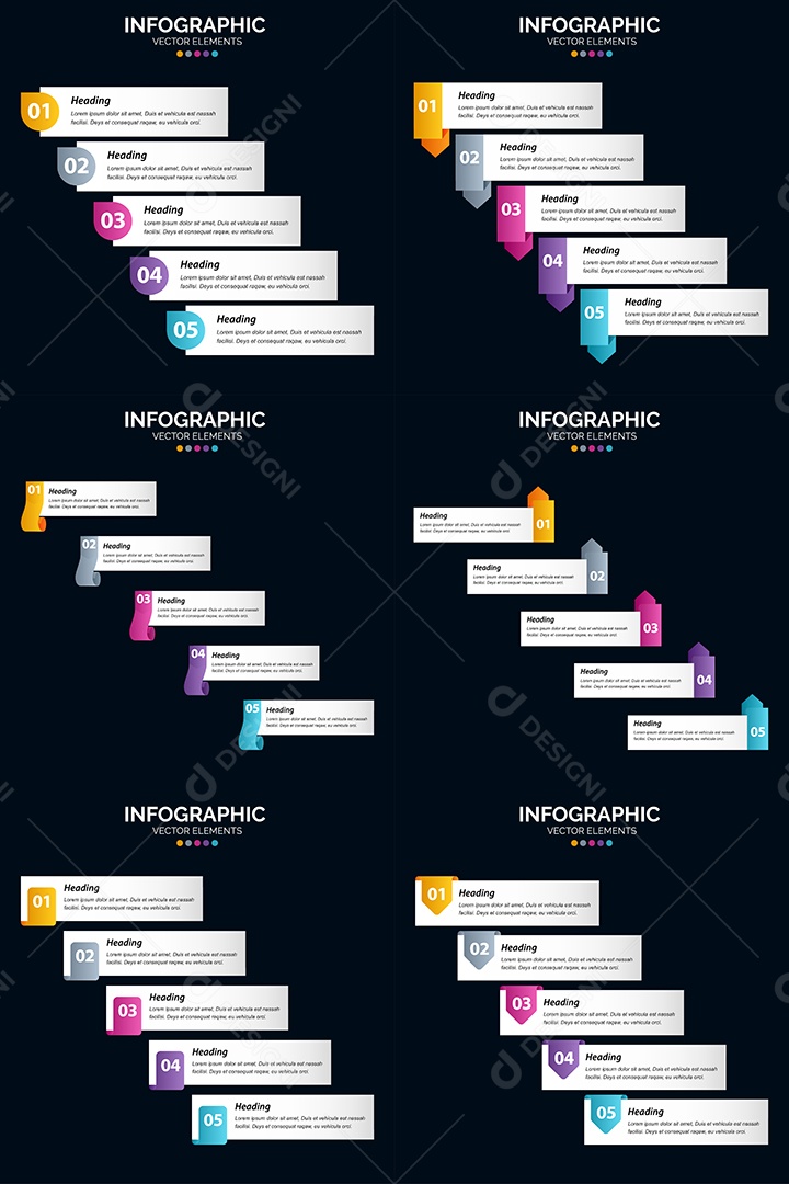 Pacote De Infográficos Vetoriais Vetor EPS