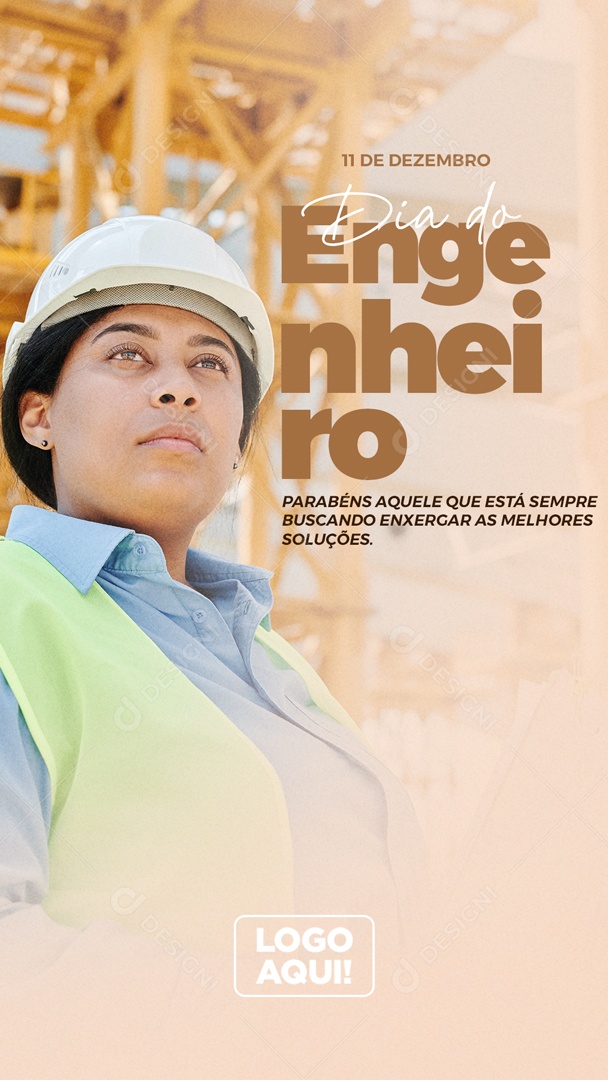 Story Dia do Engenheiro 11 de Dezembro Parabéns Aquele Que Está Sempre Buscando Enxergar as Melhores Soluções Social Media PSD Editável